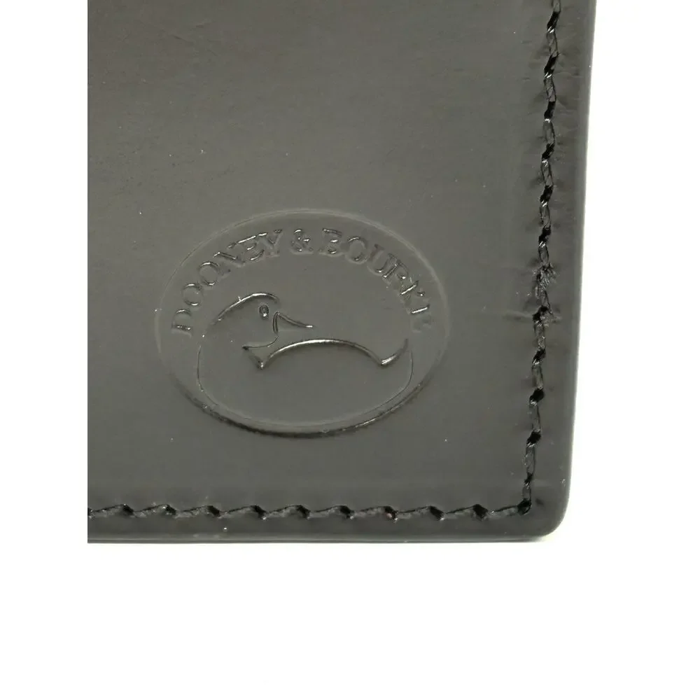 Dooney & Bourke Mens Black Passcase Wallet Concord Billfold Train Pass NWT